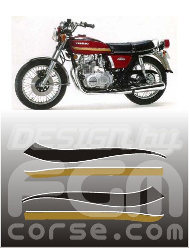 Adesivi serbatoio Kawasaki d'epoca anni 70-80-90